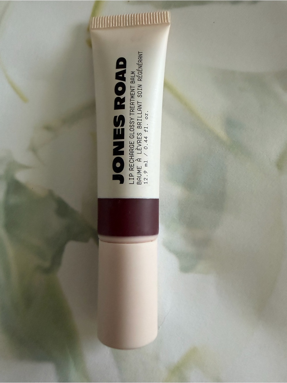 Jones Road lip recharge glossy treatment balm swatched once